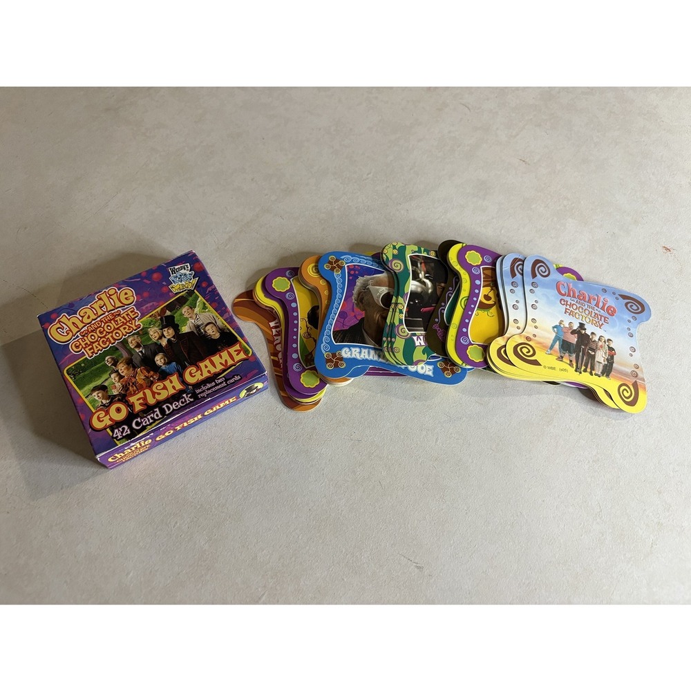 Wendy's Charlie and the Chocolate Factory Go Fish Game 42 Card Deck 2005 Movie